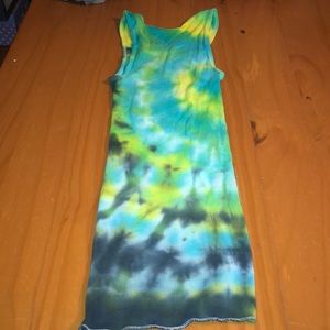 DIY one of a kind tie dyed tank top mens small.